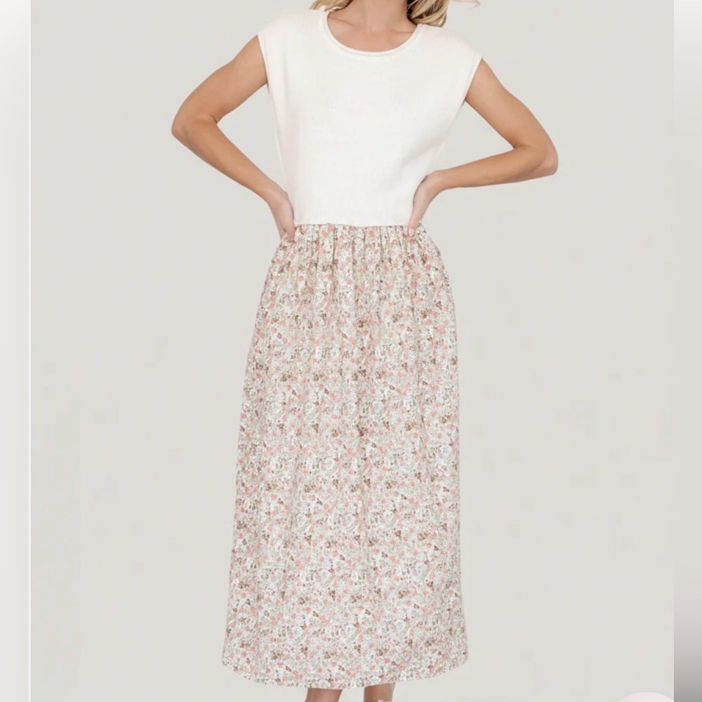 Baltic Born White Top with Floral Maxi Skirt